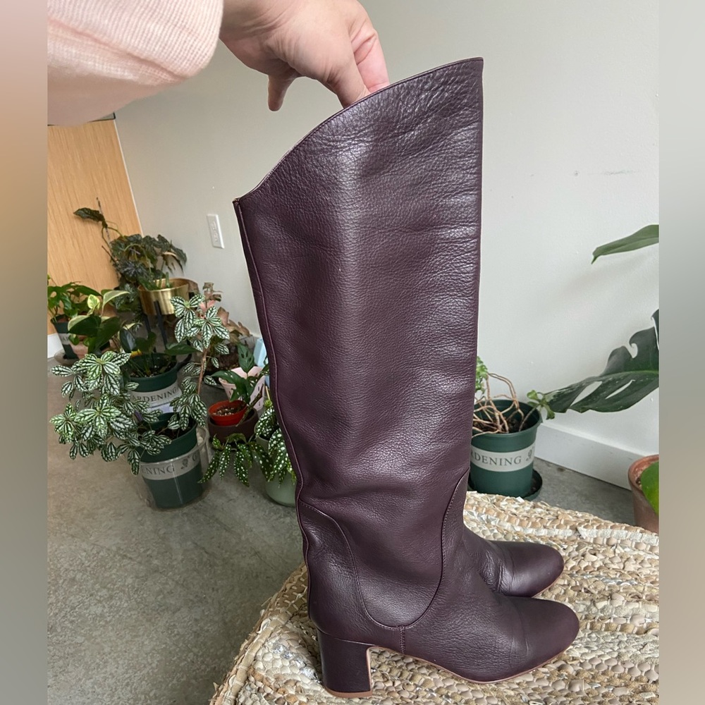 Splendid Nick Knee High Boots Deep Plum Color, Size 8.5 🔥
